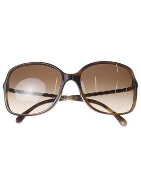 Chanel Butterfly Frame CC Logo Chain Sunglasses Brown Eyewear
